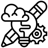 Black silhouette of a seated cat.