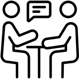 Black and white illustration of a dog.